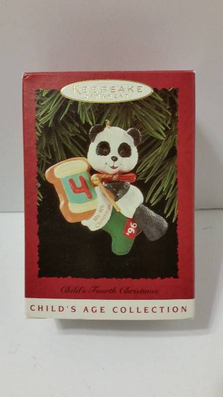 lot 39 image: Hallmark Keepsake Ornament - Childs Age Collection 4 Years In Original Box