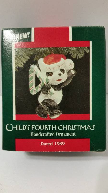 lot 41 image: Hallmark Keepsake Ornament - Childs 4th Christmas 1989 Edition In Original Box