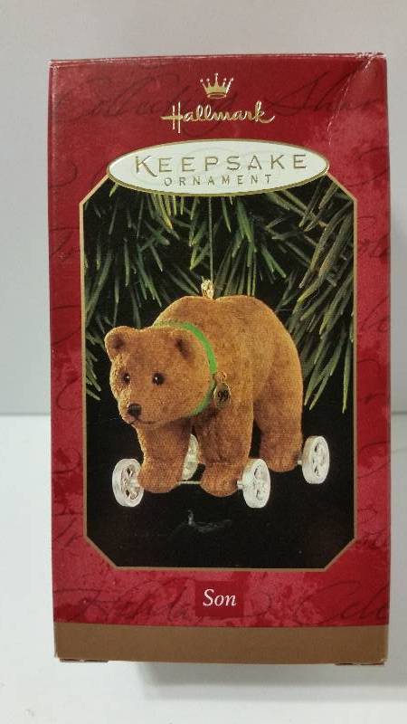 lot 43 image: Hallmark Keepsake Ornament - Son Bear Ornament 1999 Edition In Original Box