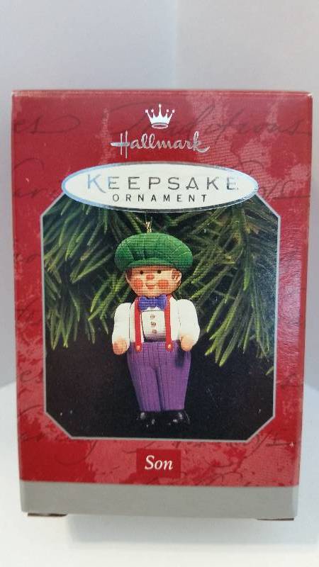 lot 80 image: Hallmark Keepsake Ornament - Son  Silver Aniiversary Year New In Box