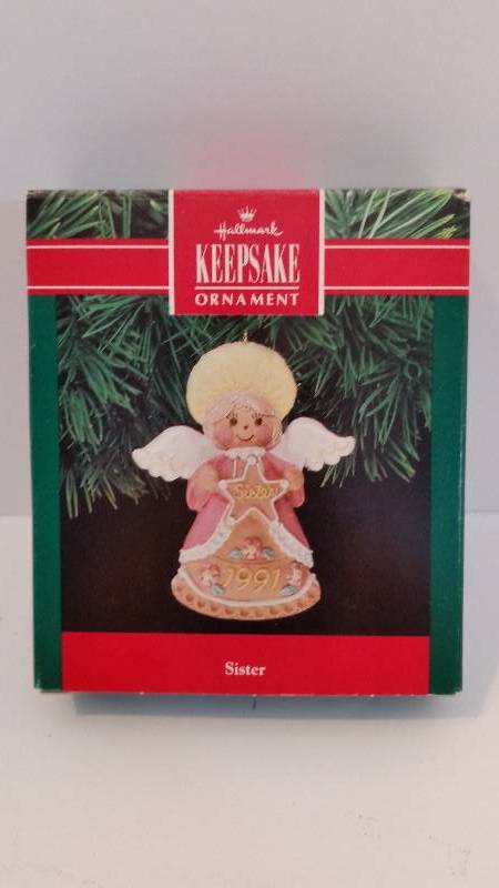 lot 87 image: Hallmark Keepsake Ornament - Sister 1991 Edition In Original Box