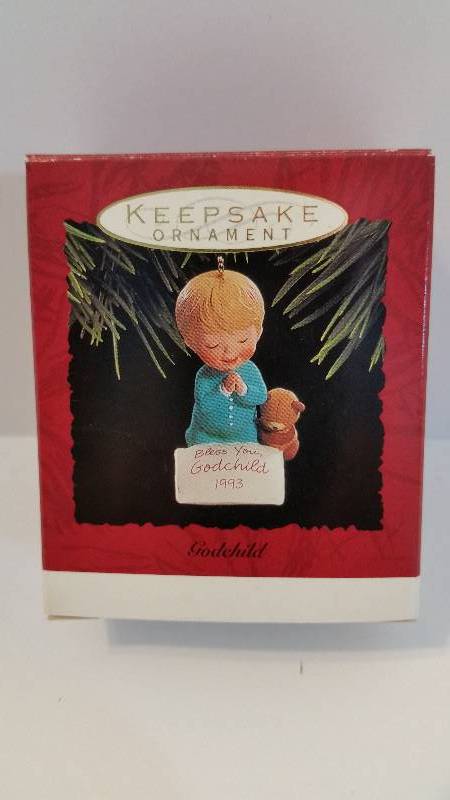 lot 96 image: Hallmark Keepsake Ornament - Godchild 1993 Edition In Original Box