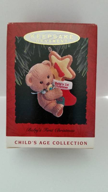 lot 110 image: Hallmark Keepsake Ornament - Babbys First Christmas 1993 Edition In Original Box