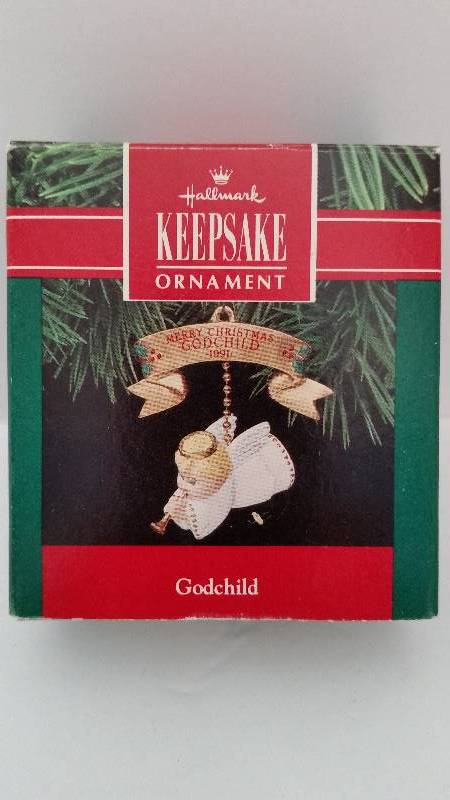 lot 117 image: Hallmark Keepsake Ornament - Godchild 1991 Edition In Original Box