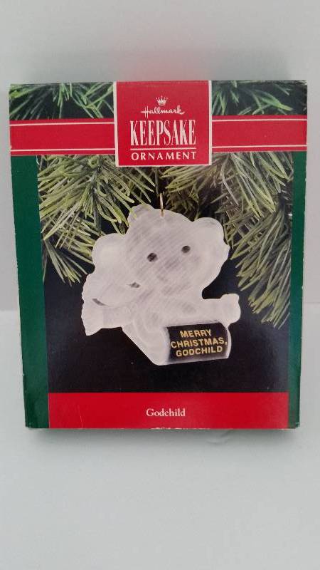 lot 121 image: Hallmark Keepsake Ornament - Godchild 1990 Edition
