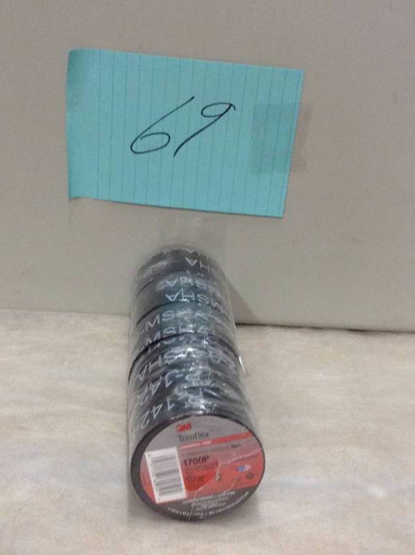 3M Temflex 1700P Printed Vinyl Electrical Tape 1 12in x 44 Ft New