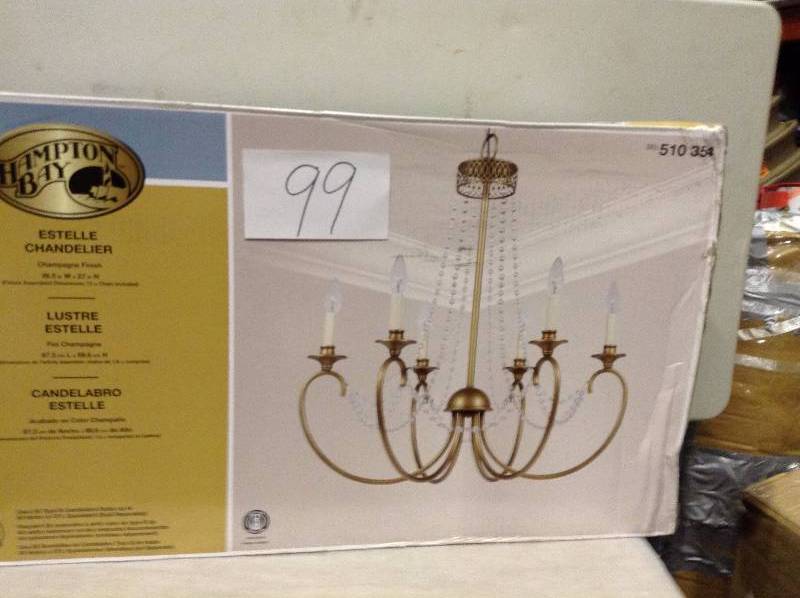 Hampton Bay Estele Chandelier Never Used