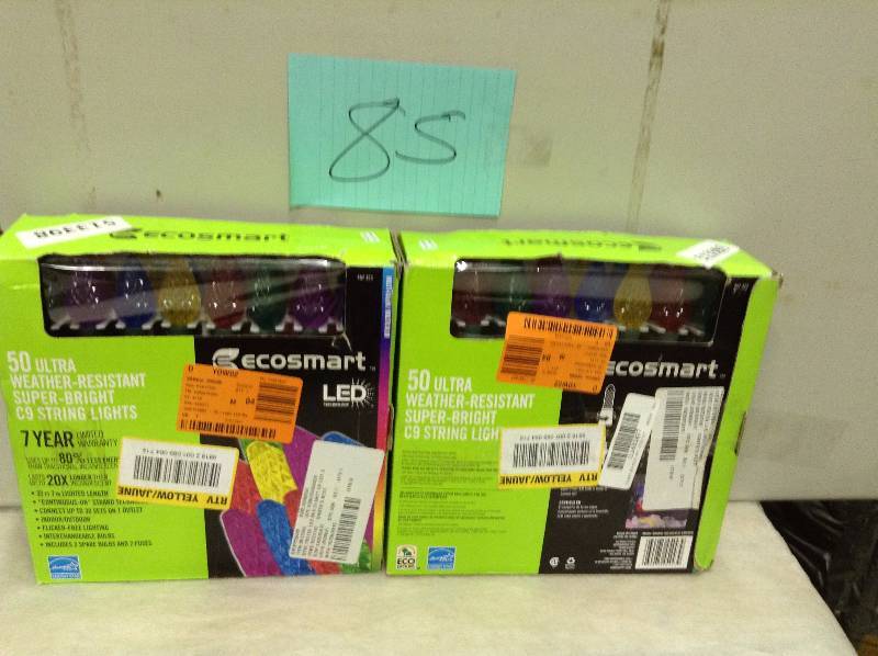Lot of 2 -  50 Ultra Weather Resistant Suoer Bright C9 String Light