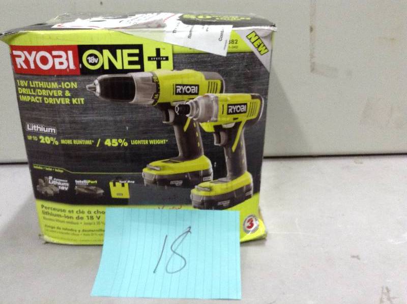 Ryobi 18V ONE DrillDriver and Impact Driver Like new