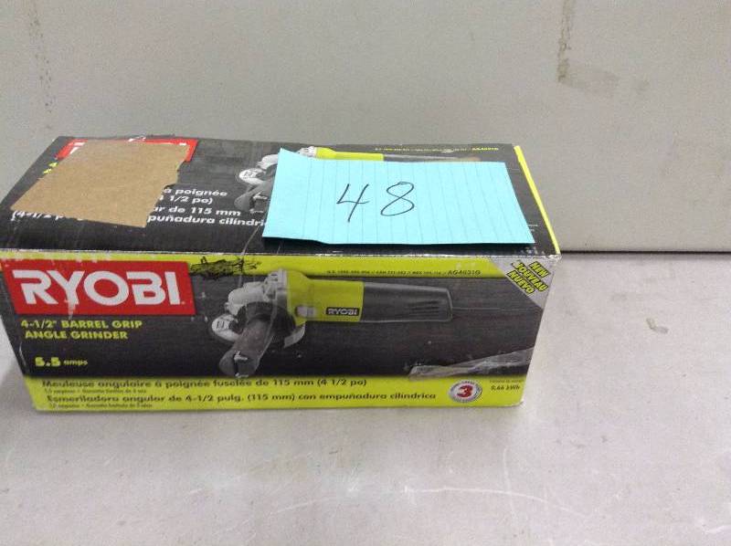 Ryobi 4 12 Barrel Grip Angle Grinder not used