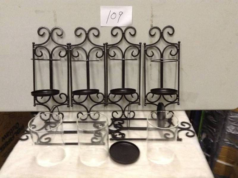 Lot of 4 San Miguel Candle Holders- 1 glass missing