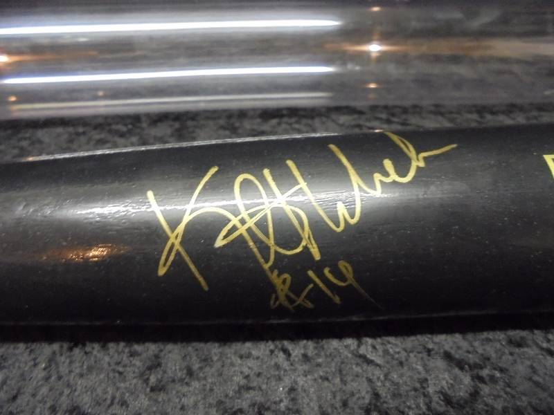 lot 1 image: Signed MN Twins Kent Hrbek Bat, in Case