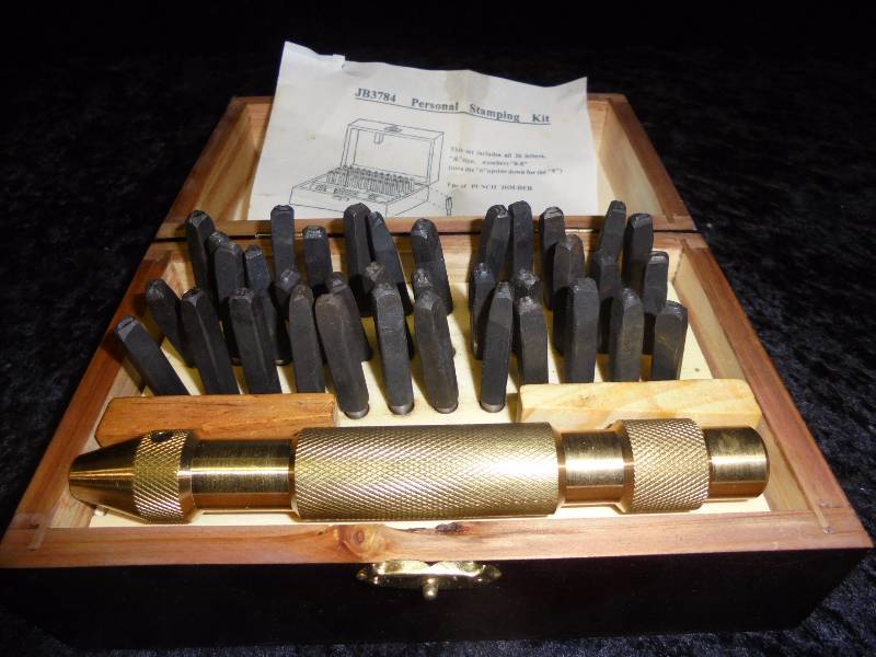 lot 14 image: Personal Stamping Kit in Wood Box