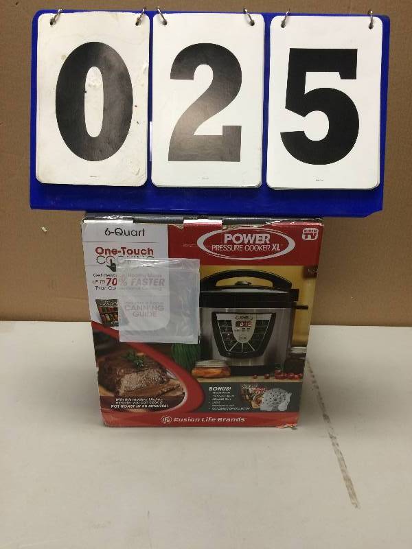 Power Pressure Cooker XL 6 Quart - Silver  stock and actual pictures used to display item