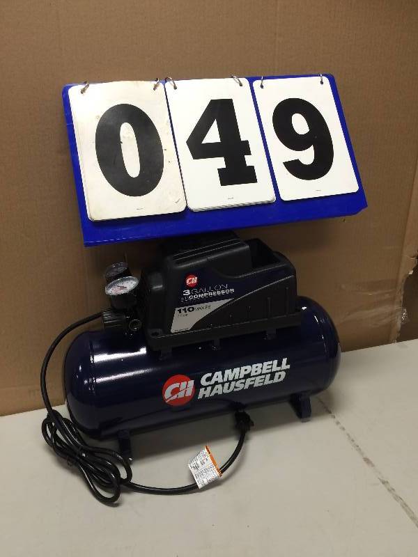 Campbell Hausfeld 3 Gallon, 110psi Air Compressor  in like New working conditions