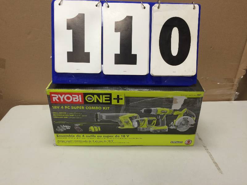 Ryobi 18V 4 PC Super Combo Kit - Never used