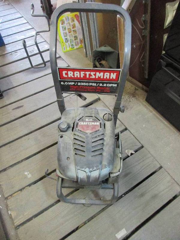 lot 116 image: Craftsman 6.0 hp pressure washer NO hose or attachments