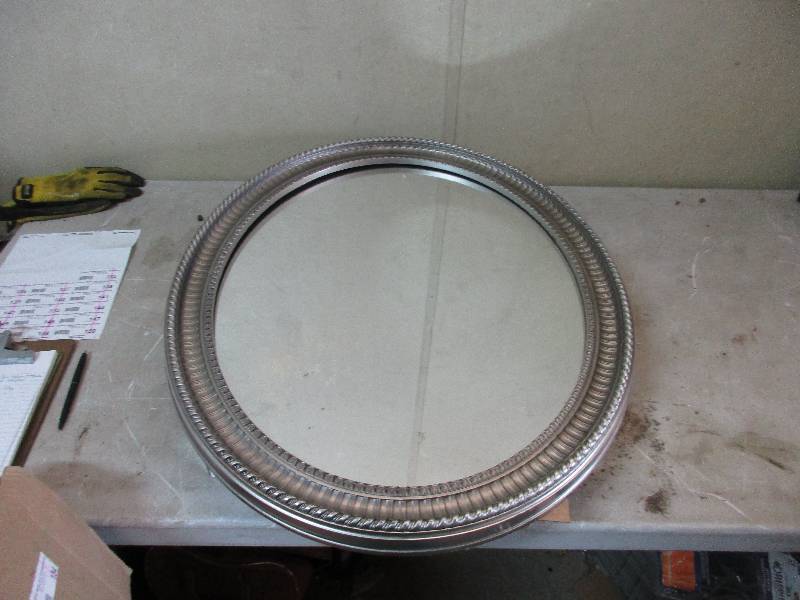 lot 134 image: bathroom mirror w storage  30 tall