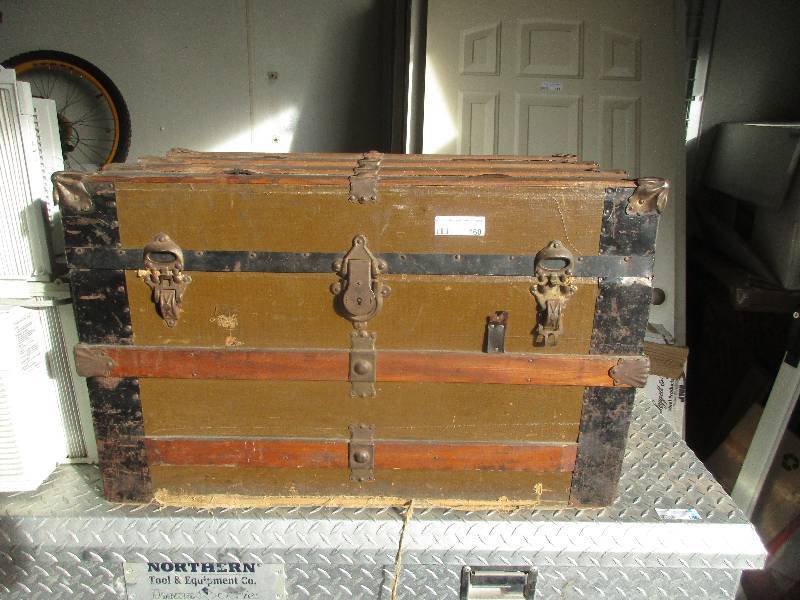 lot 160 image: antique trunk