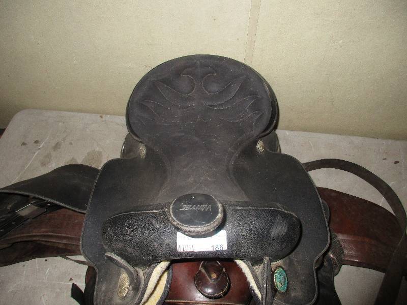lot 186 image: 2 horse saddles