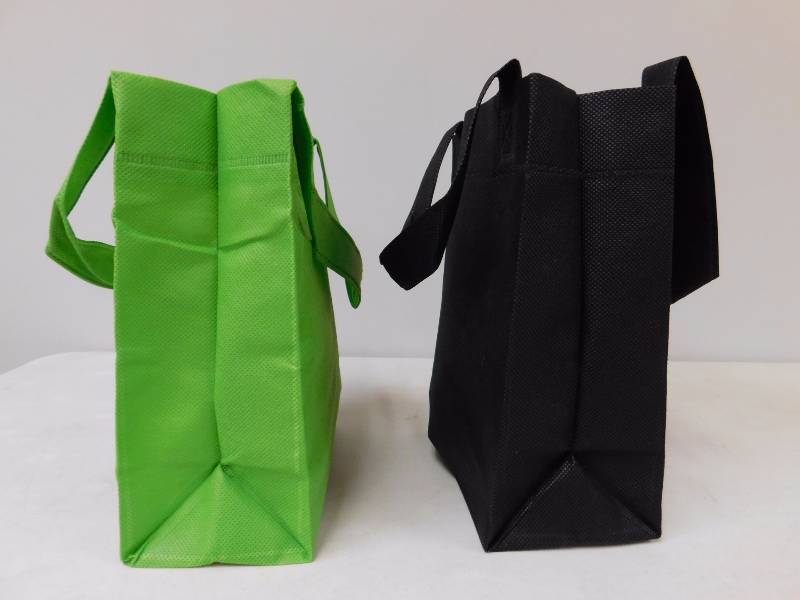 Lime Green & Black Reusable Value Totes - 8 x 4 x 10