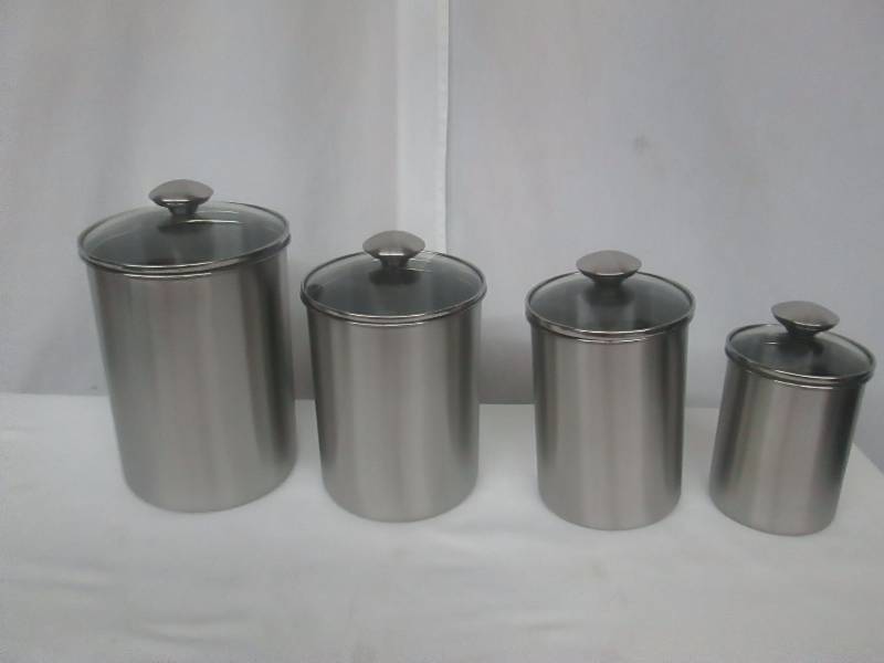 Chef's Mark 4-pc. Stainless Steel Canister Set | November High End