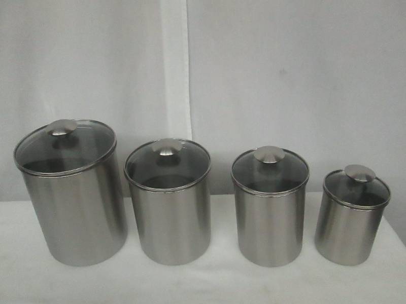 Chef's Mark 4-pc. Stainless Steel Canister Set | November High End