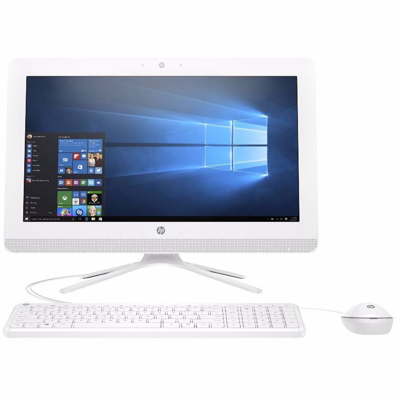 lot 3 image: HP 19.5 HD 4GB Windows 10 All-in-One Desktop Computer - Snow White