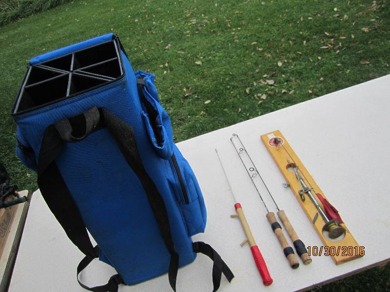 Ice fishing poles and carry case...