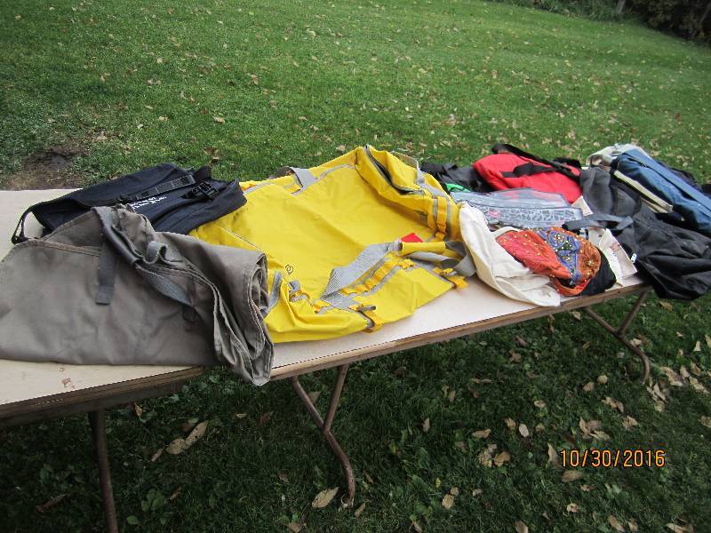 Lot of duffel bags...