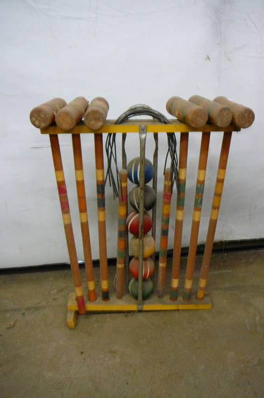 lot 30 image: Vintage Croquet Set