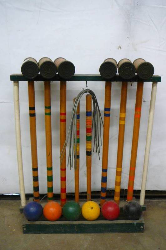 lot 34 image: Vintage Croquet Set