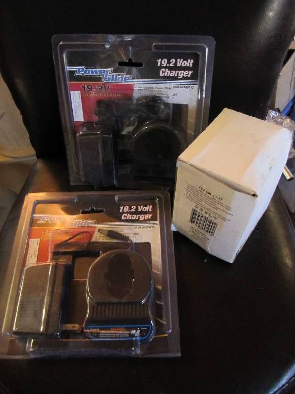 lot 8 image: 3 19.2 volt chargers...