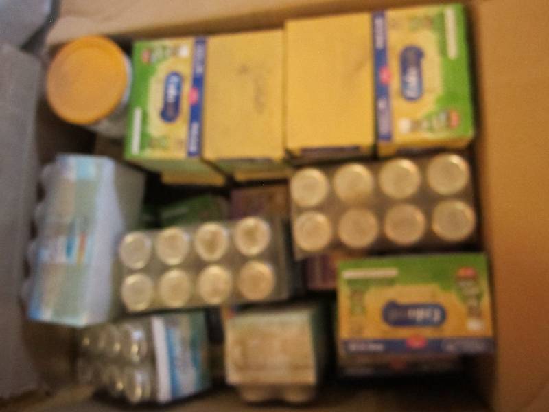 lot 17 image: Box of baby formula and food, past sell by date