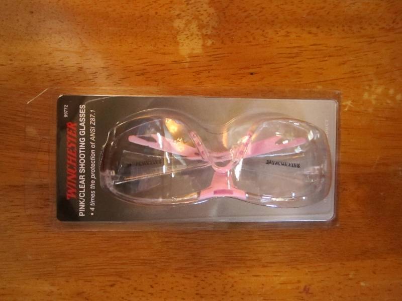 lot 123 image: Pair of Winchester pink  clear sho...
