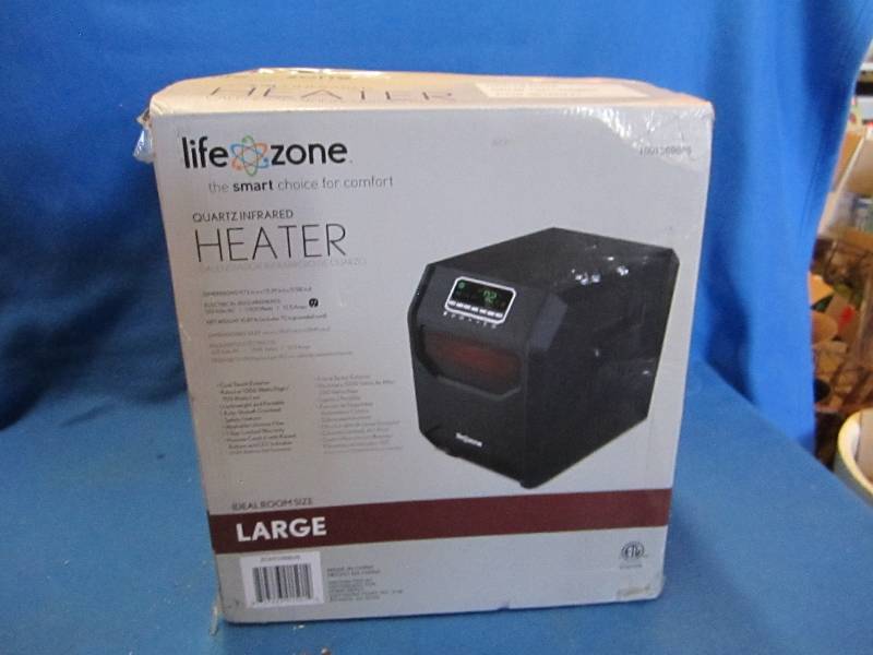 lot 182 image: life zone large heater new in box...