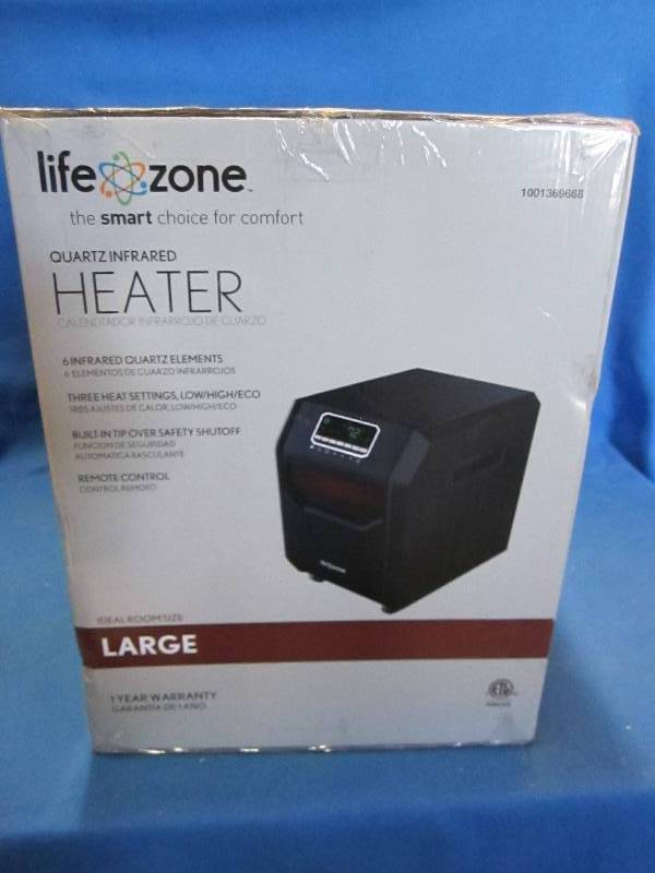 lot 183 image: life zone large heater new in box...