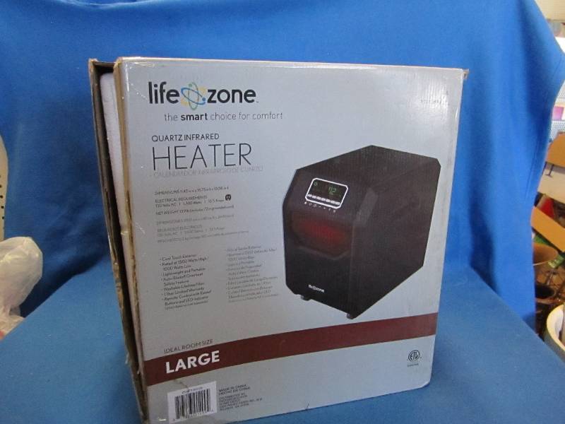 lot 185 image: life zone large heater new in box...