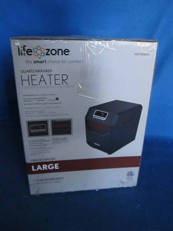 lot 186 image: life zone large heater new in box...