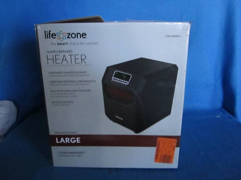 lot 188 image: life zone large heater new in box...