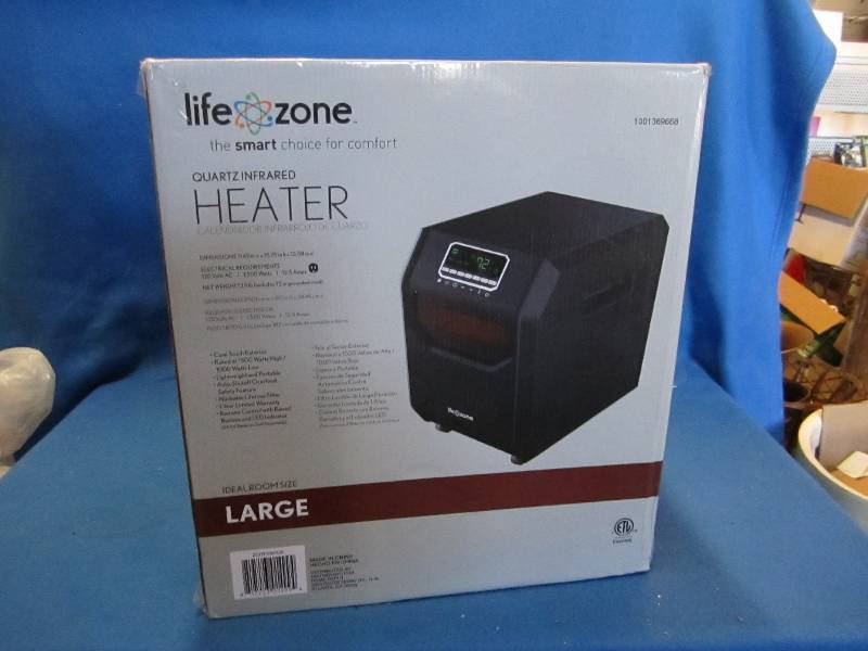 lot 189 image: life zone large heater new in box...