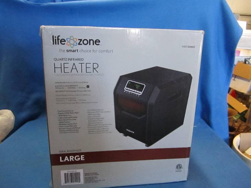 lot 190 image: life zone large heater new in box...