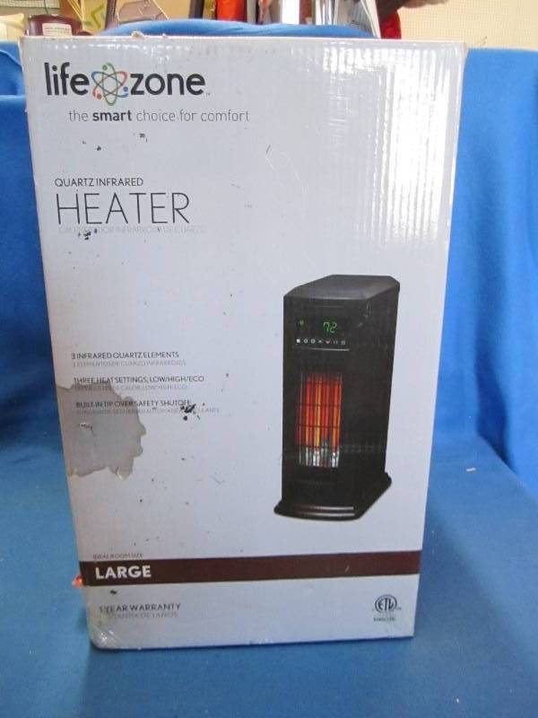 lot 191 image: life zone large heater new in box...
