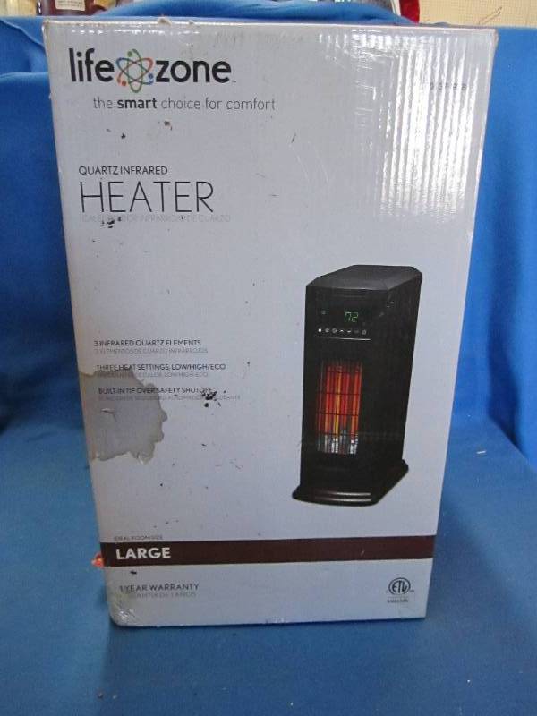 lot 192 image: life zone large heater new in box...