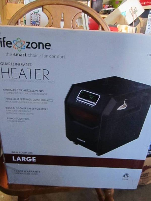 lot 193 image: life zone large heater new in box...