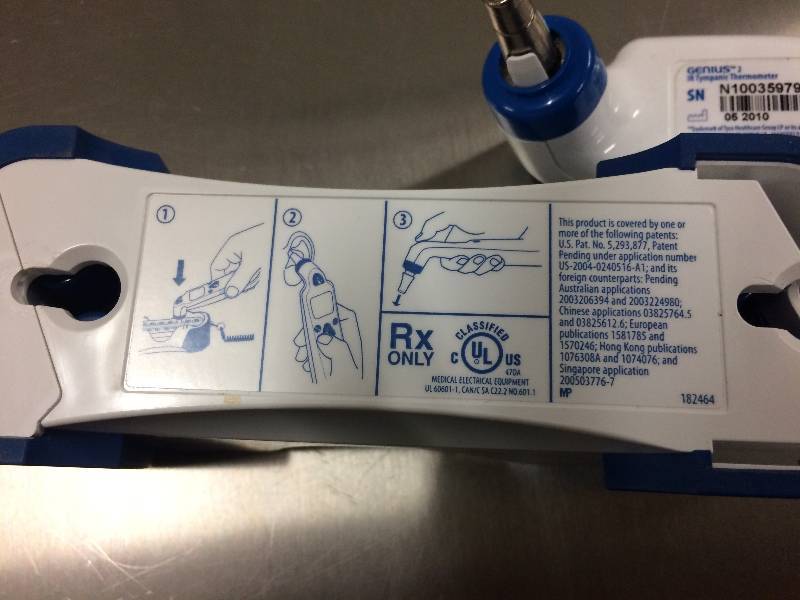 lot 21 image: Accusystems Genius 2 Tympanic Thermometer For Ears Digital White Great Condition