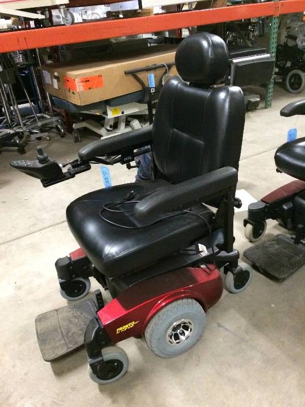 lot 66 image: BIG WOW RETAILS NEW $5000 EXCELLENT WORKING CONDITION INVACARE PRONTO M51 CANDY RED PEARL COLOR