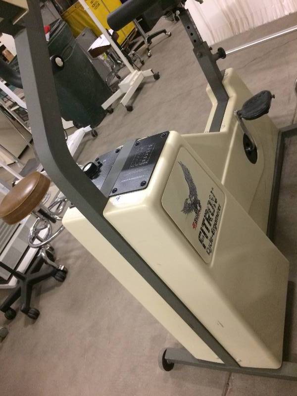 lot 48 image: Cybex Fitron Cycle-Ergometer Physical Therapy Staitionary Hydraulic Exercise Bicycle