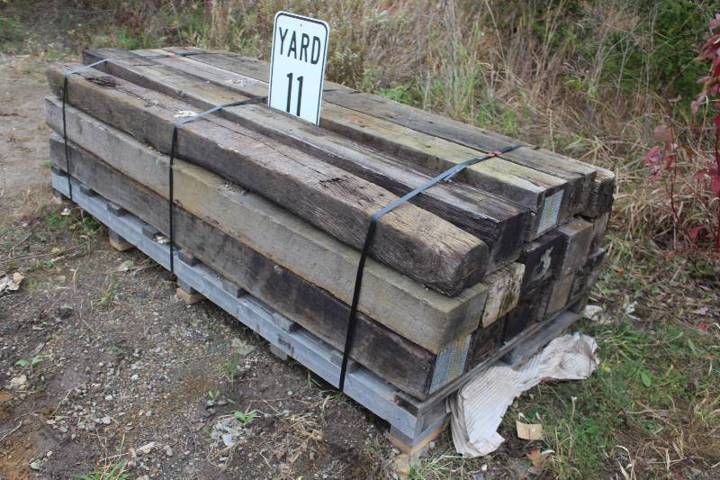 Pallet Lot of (Approximately 15) Railroad Ties Hamel Industrial and