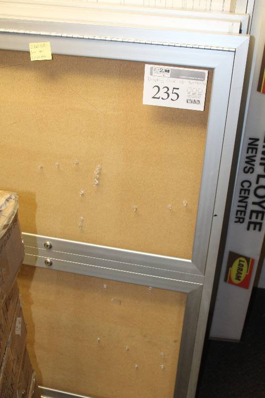 lot 235 image: Lot of (3) Lockable Glass Door Wall Mount Display Cases